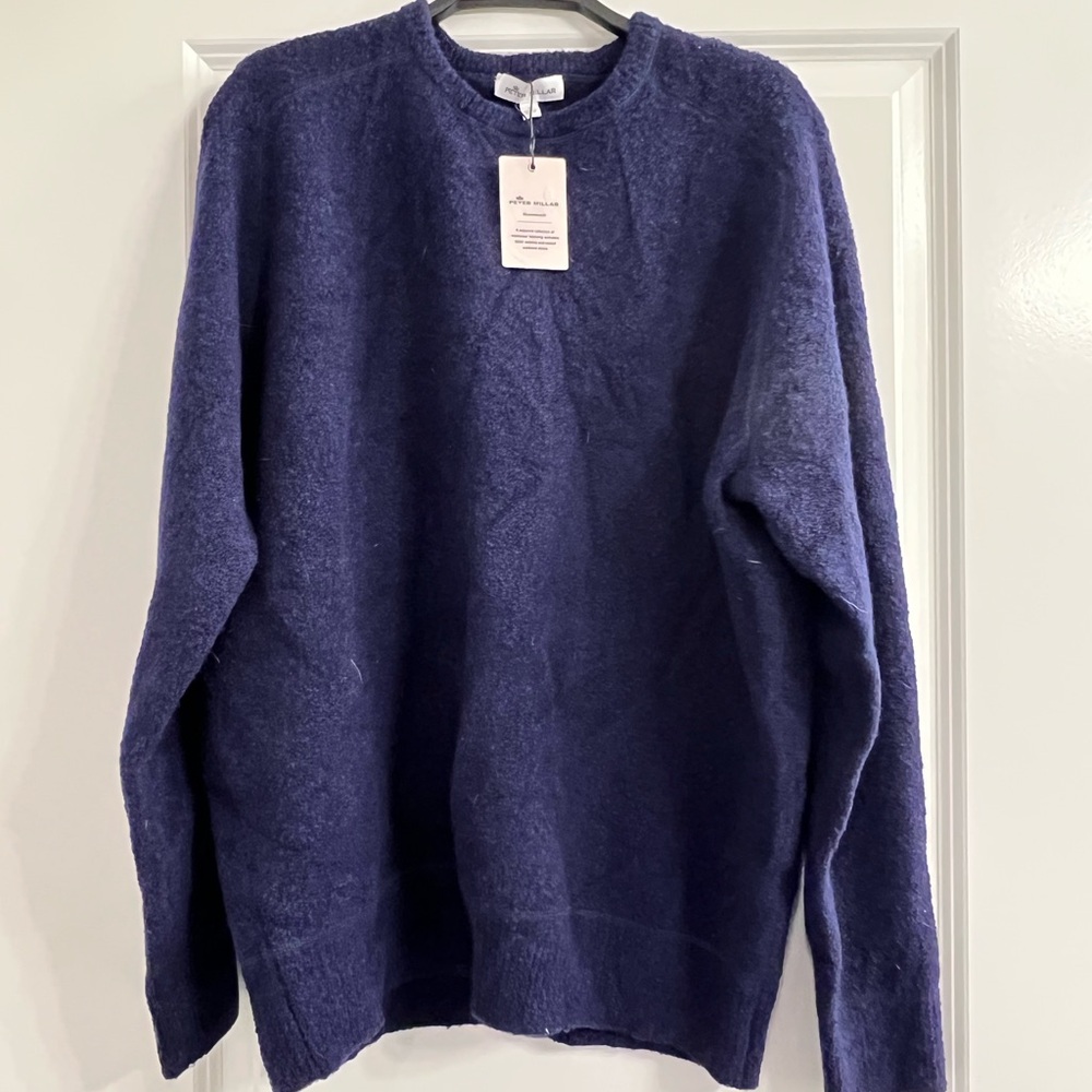 Peter Millar Men's Navy Crewneck Sweater